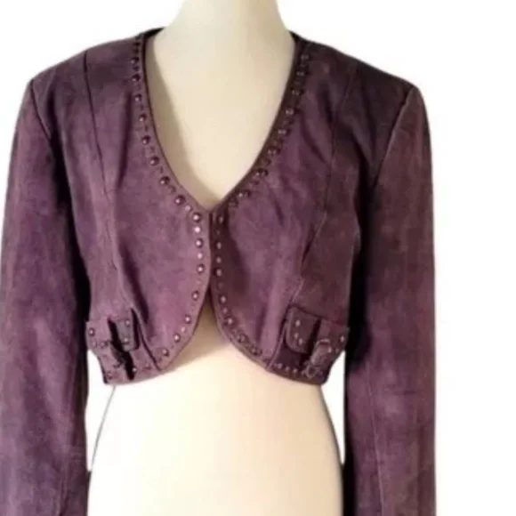 Double D Ranch heavily embellished pocketed, Bolero suede jacket RARE